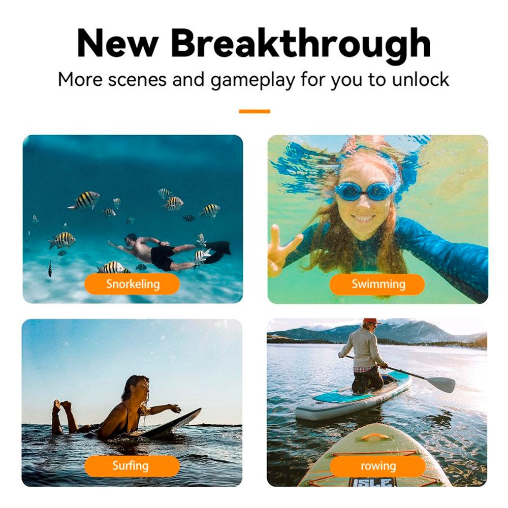 TELESIN Flytende Håndgrep Fjernkontroll for GoPro Hero 8 / 9 / 10 / 11 / 12 / 13 - Svart / Oransje