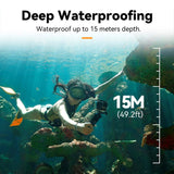 TELESIN Flytende Håndgrep Fjernkontroll for GoPro Hero 8 / 9 / 10 / 11 / 12 / 13 - Svart / Oransje