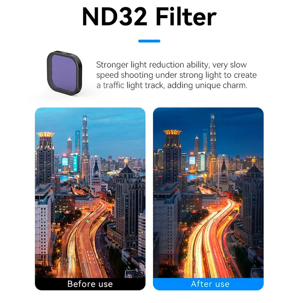 TELESIN CPL+ND8/16/32 Linsefilter Sett for GoPro Hero 13 - Gjennomsiktig