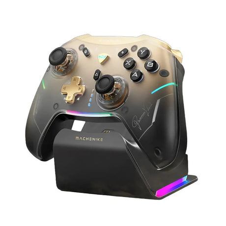 Machenike G5Pro Premium Edition Trådløs Controller m. Ladestasjon - Svart / Gull