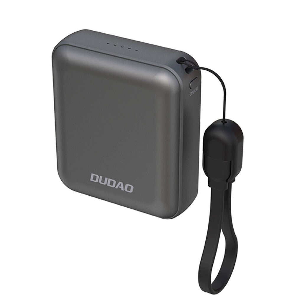 Dudao K22+ 22.5W PowerBank m. USB-C Kabel - 10.000 mAh - Grå