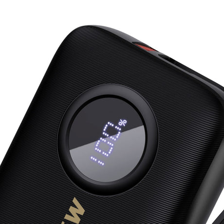 Dudao K14 10.000 mAh PowerBank m. Innebygd USB-C Kabel & Lightning Kabel - Svart