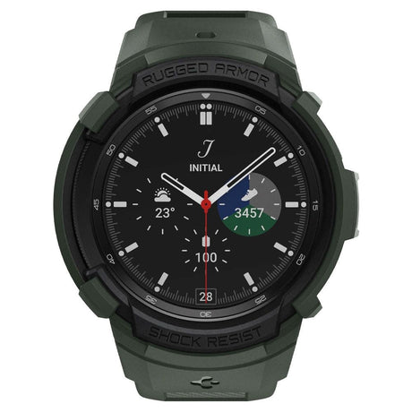 Samsung Galaxy Watch 4 Classic (46mm) SPIGEN Rugged Armor Pro Deksel - TPU Deksel inkl. Stropp - Grønn