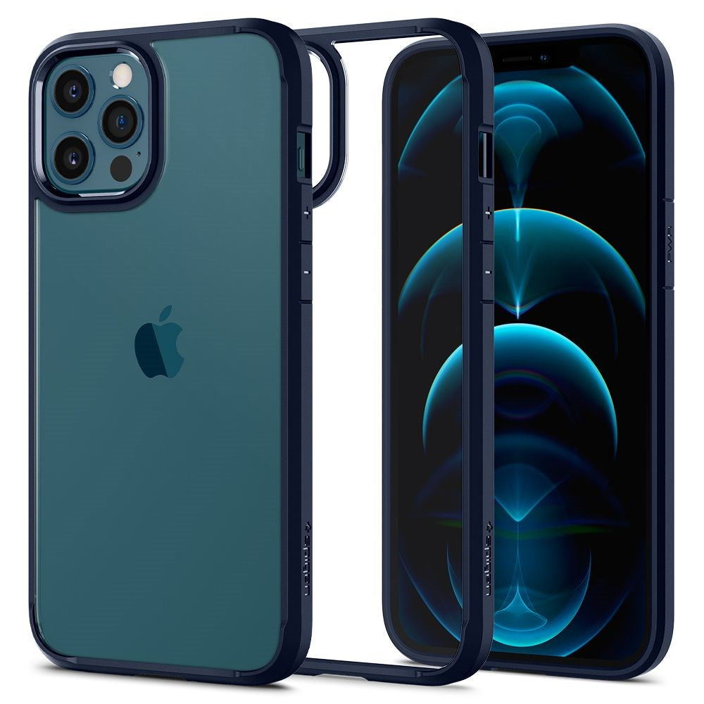 iPhone 12 / 12 Pro Spigen Ultra Hybrid Deksel - Gjennomsiktig / Blå