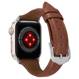 Apple Watch (38/40/SE/41/42mm)  Cyrill Reim i Ekte Skinn - Klassisk Utseende - Brun