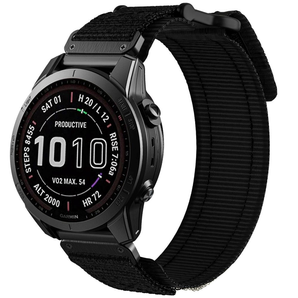 Universal Garmin 26mm QuickFit Tech-Protect Scout Pro Stoffrem - Svart