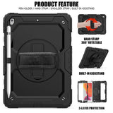 iPad 10.2" (2021 / 2020 / 2019) Tech-Protect Solid360 Case m. Skjermfilm & Skulderstropp Svart