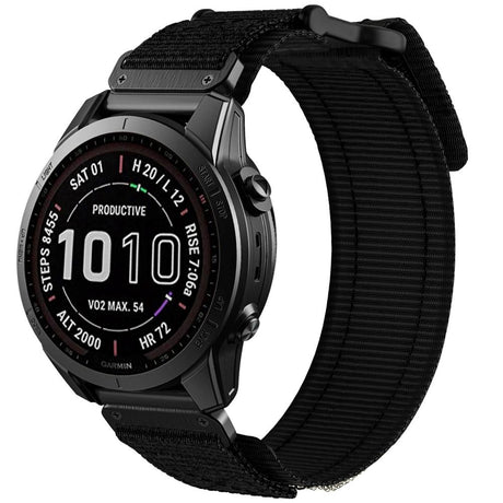 Universal Garmin 22mm QuickFit Tech-Protect Scout Pro Stoffrem - Svart