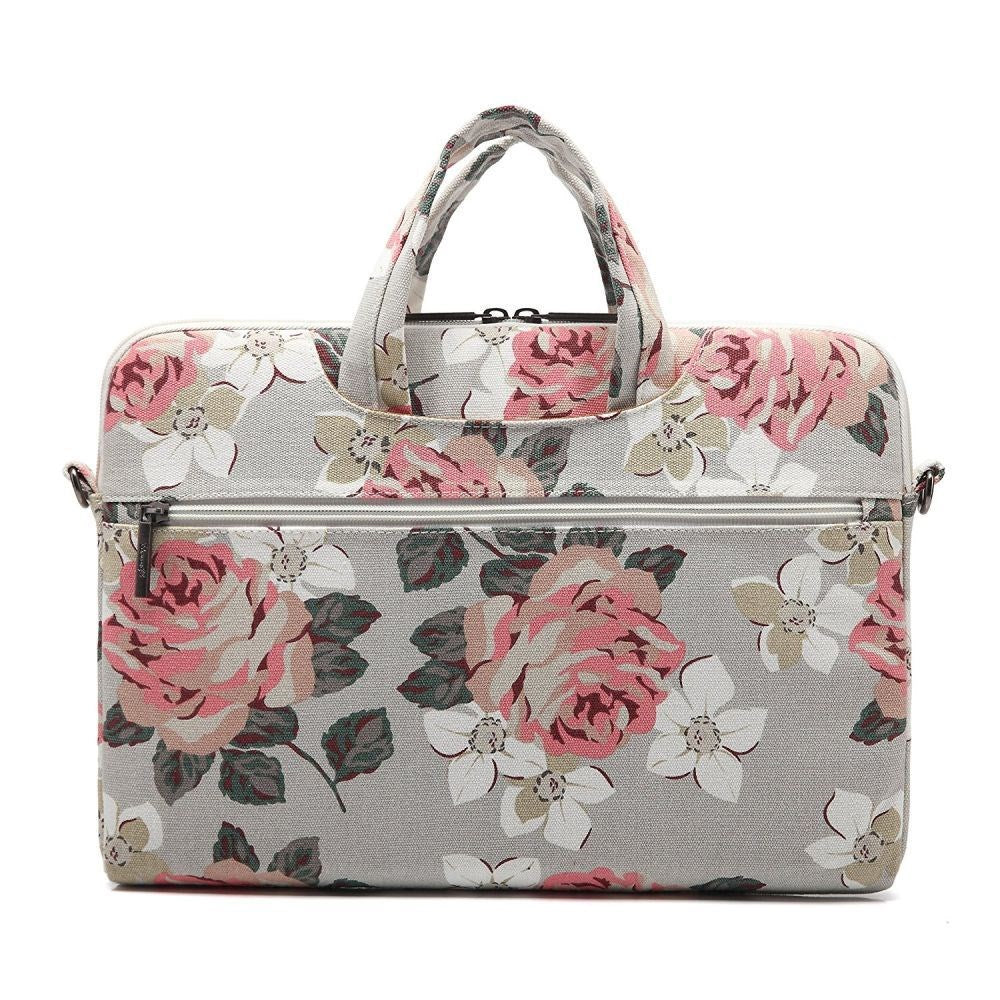 Canvaslife Briefcase Veske Til MacBook / PC 15-16" - White Rose