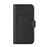 iPhone 16 Classic Wallet Flip Deksel med Stativfunksjon - Svart