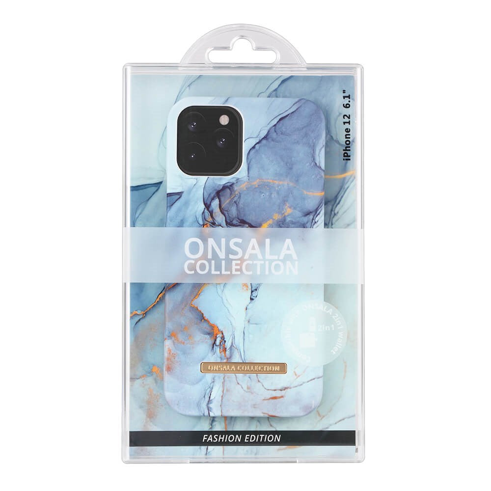 GEAR Onsala Collection iPhone 12 / 12 Pro Deksel med Magnet - Soft Gredelin Marble