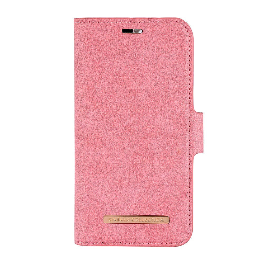 GEAR iPhone 13 Mini ONSALA Fashion Collection PU Skinn Flipdeksel med Magnet & Lommebok - Dusty Pink