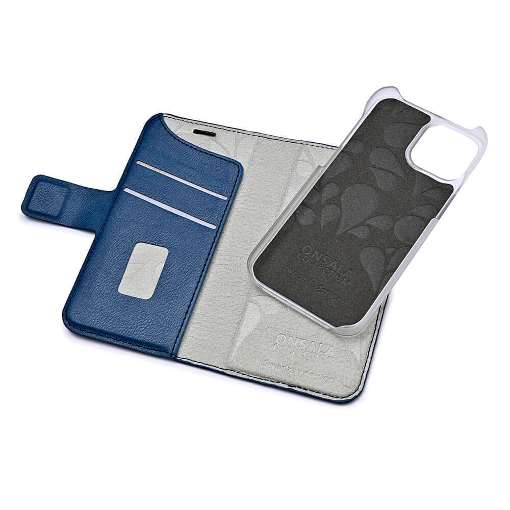 GEAR iPhone 13 Mini ONSALA Fashion Collection PU Skinn Flipdeksel med Magnet & Lommebok - Royal Blue