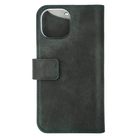 iPhone 15 GEAR ONSALA  Fashion Collection PU Skinn Flipdeksel med Magnet & Lommebok - MagSafe-Kompatibel - Dark Green