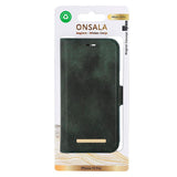 iPhone 15 Pro GEAR ONSALA  Fashion Collection PU Skinn Flipdeksel med Magnet & Lommebok - MagSafe-Kompatibel - Dark Green