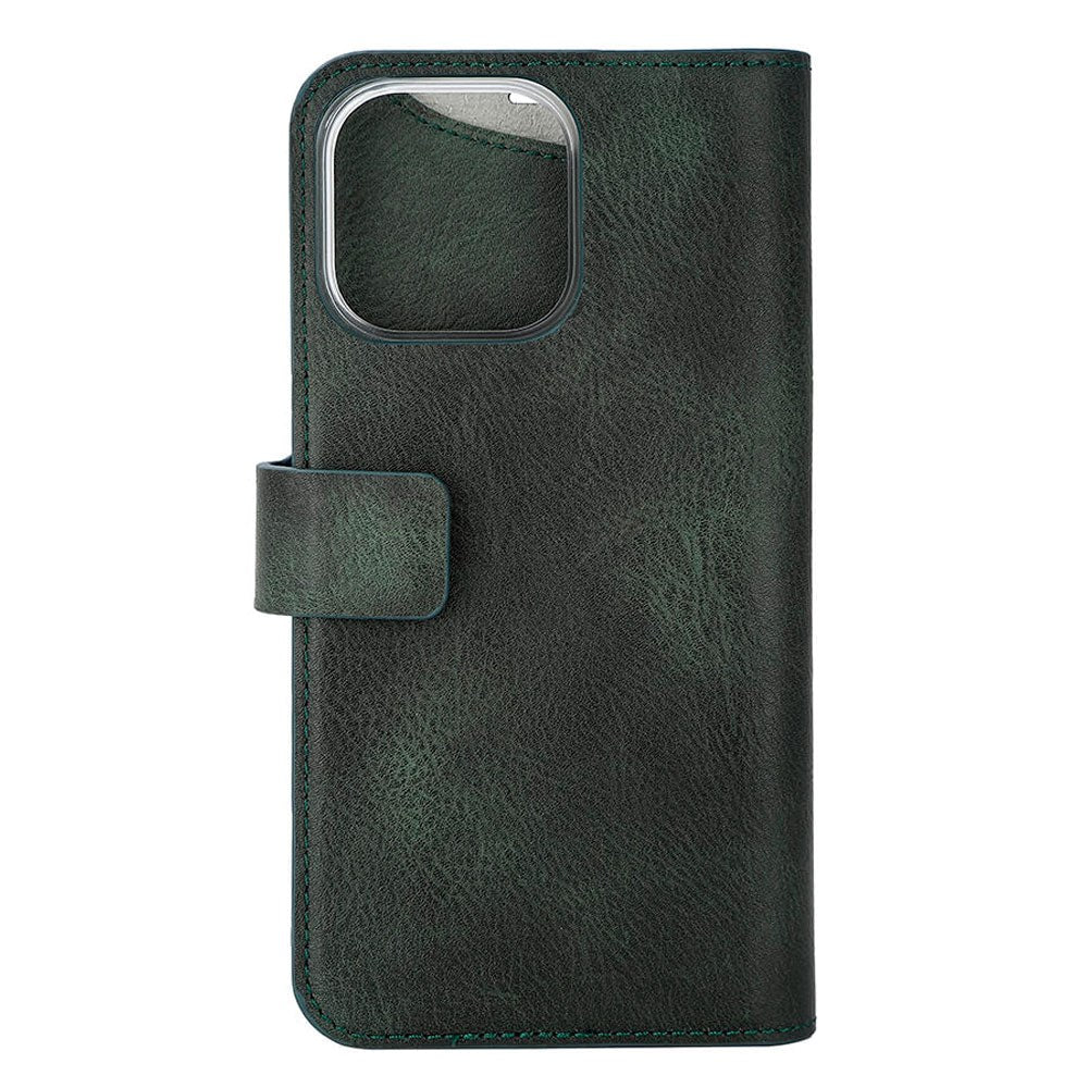 iPhone 15 Pro GEAR ONSALA  Fashion Collection PU Skinn Flipdeksel med Magnet & Lommebok - MagSafe-Kompatibel - Dark Green