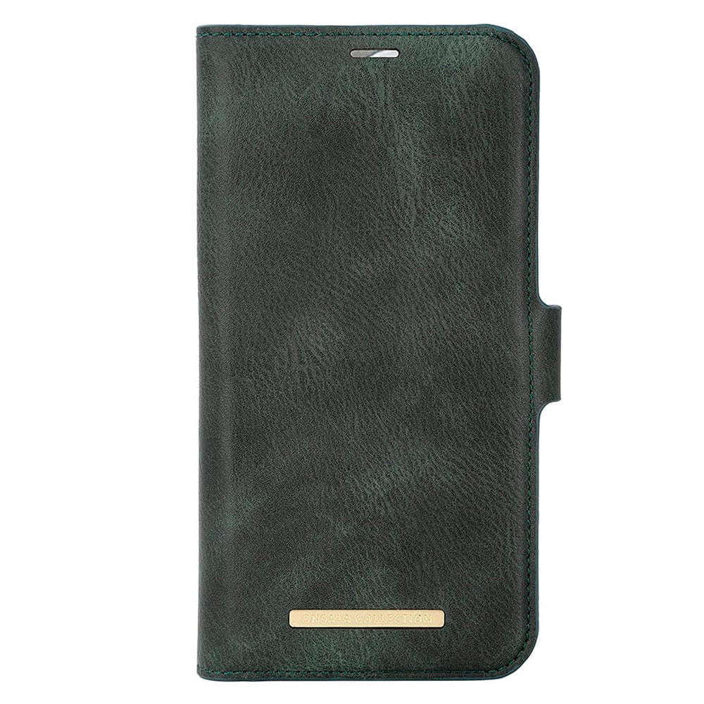 iPhone 15 Pro GEAR ONSALA  Fashion Collection PU Skinn Flipdeksel med Magnet & Lommebok - MagSafe-Kompatibel - Dark Green