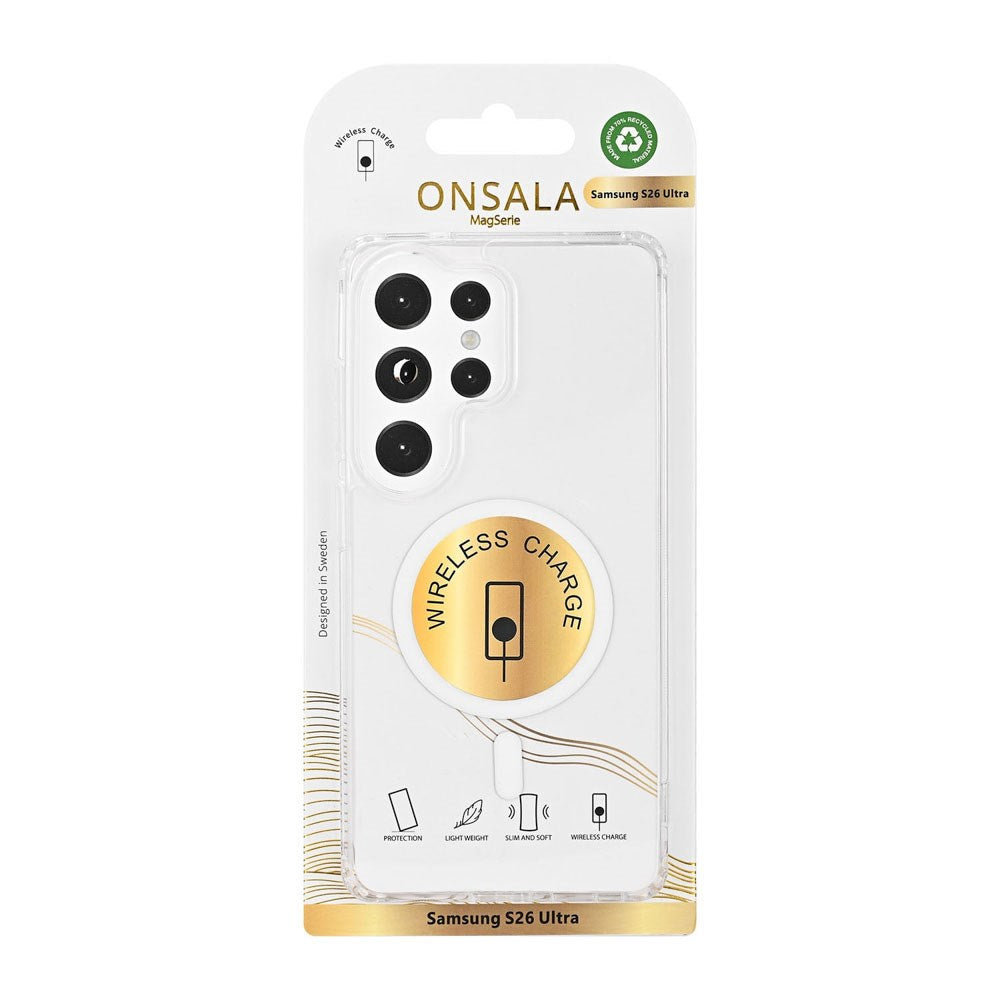 Samsung Galaxy S26 Ultra Onsala Hybrid Plast Deksel - MagSafe Kompatibel - Gjennomsiktig