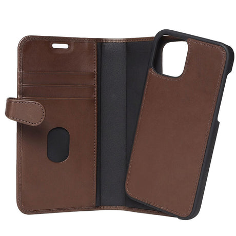 iPhone 12 / 12 Pro Gear Buffalo Wallet Skinn Magnetisk Deksel med Lommebok - Brun