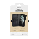 Samsung Galaxy A57 Buffalo 2-i-1 Ekte Skinn Flip Deksel - Svart