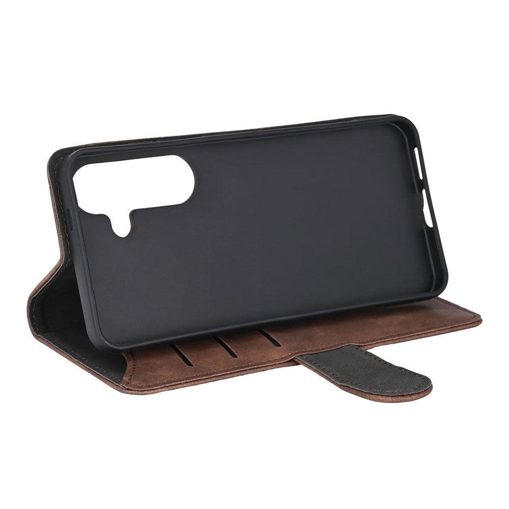 Samsung Galaxy S26 GEAR Kunstskinn Flip Deksel - MagSafe Kompatibel - Brun