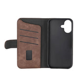 iPhone 16 GEAR Wallet - Flip Deksel i Kunstskinn med Lommebok for 3 Kort - MagSafe Kompatibel - Brun