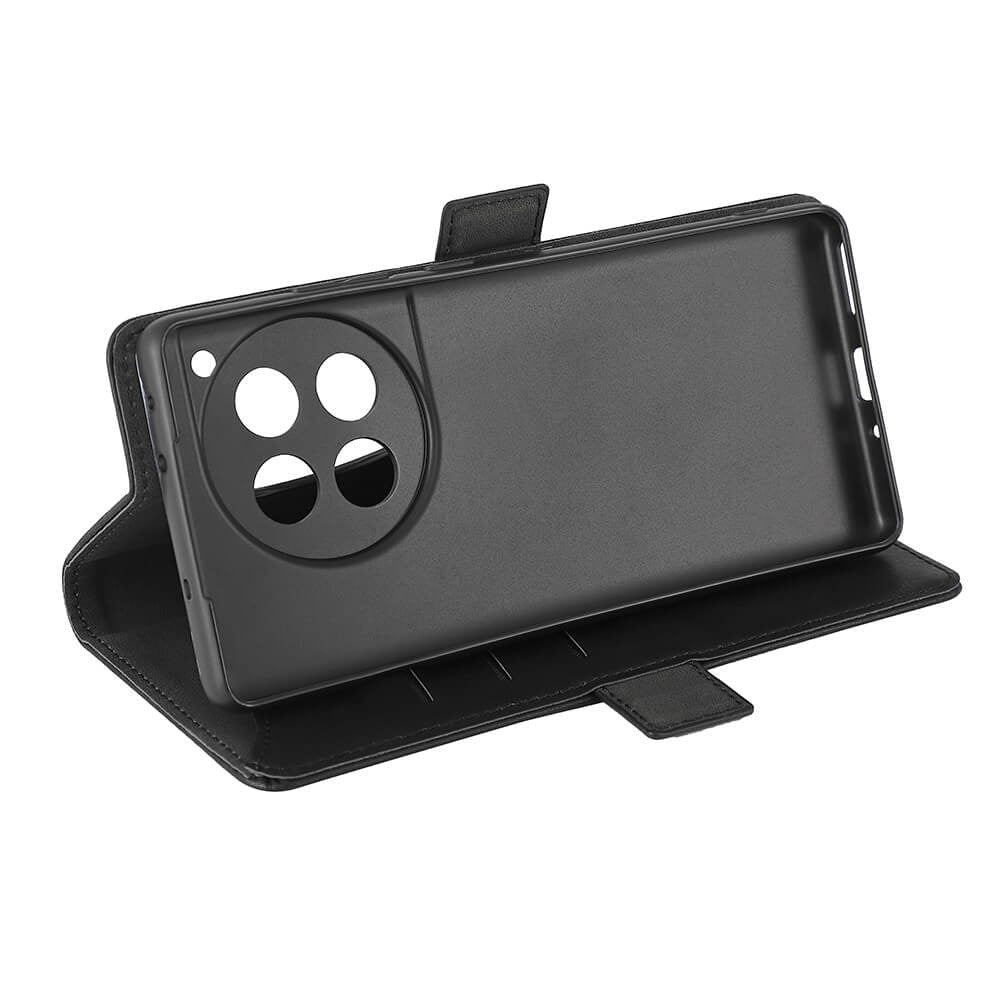 GEAR OnePlus 12R Flippdeksel i Skinn med Lommebok - Svart