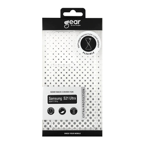 Samsung Galaxy S21 Ultra GEAR Fleksibelt Plast Deksel – Gjennomsiktig