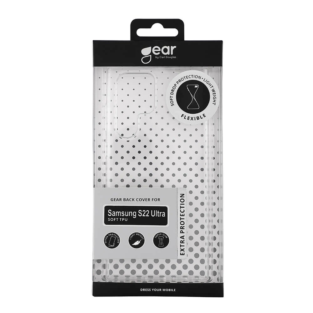Samsung Galaxy S22 Ultra GEAR Fleksibelt Plast Deksel – Gjennomsiktig