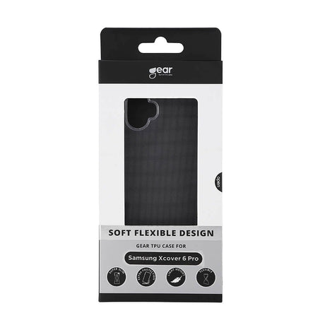 Samsung Galaxy Xcover6 Pro GEAR Fleksibelt Plast Deksel – Gjennomsiktig