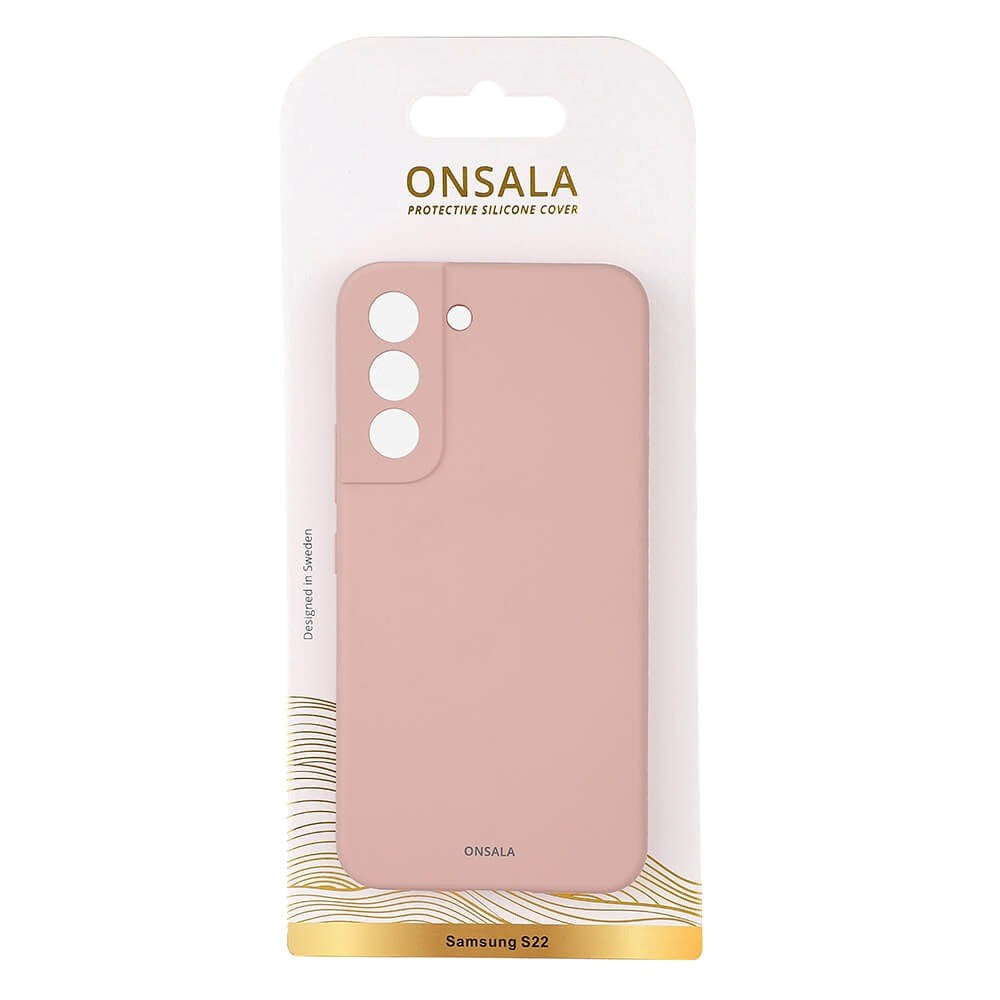 Samsung Galaxy S22 GEAR Onsala Collection Liquid Silicone Bakdeksel - Sand Pink