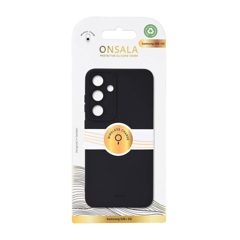 Samsung Galaxy S26+ (Plus) Onsala Silikon Deksel - MagSafe Kompatibel - Svart