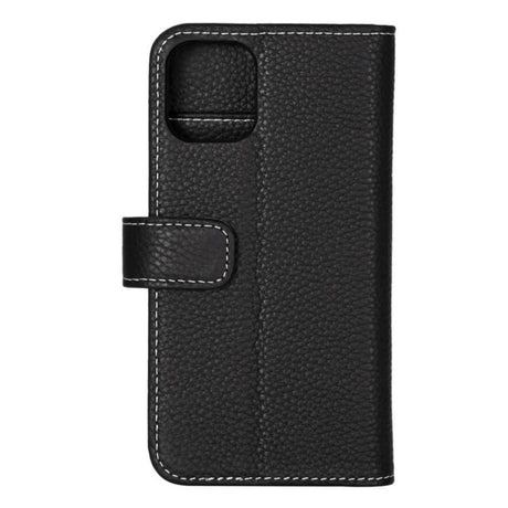 iPhone 12 Mini GEAR ONSALA Wallet Ekte Skinndeksel med Lommebok - Svart