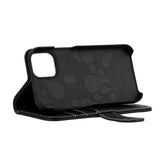 iPhone 12 Mini GEAR ONSALA Wallet Ekte Skinndeksel med Lommebok - Svart