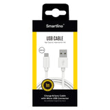 Smartline USB-A til Micro USB Kabel 1 med - Hvit