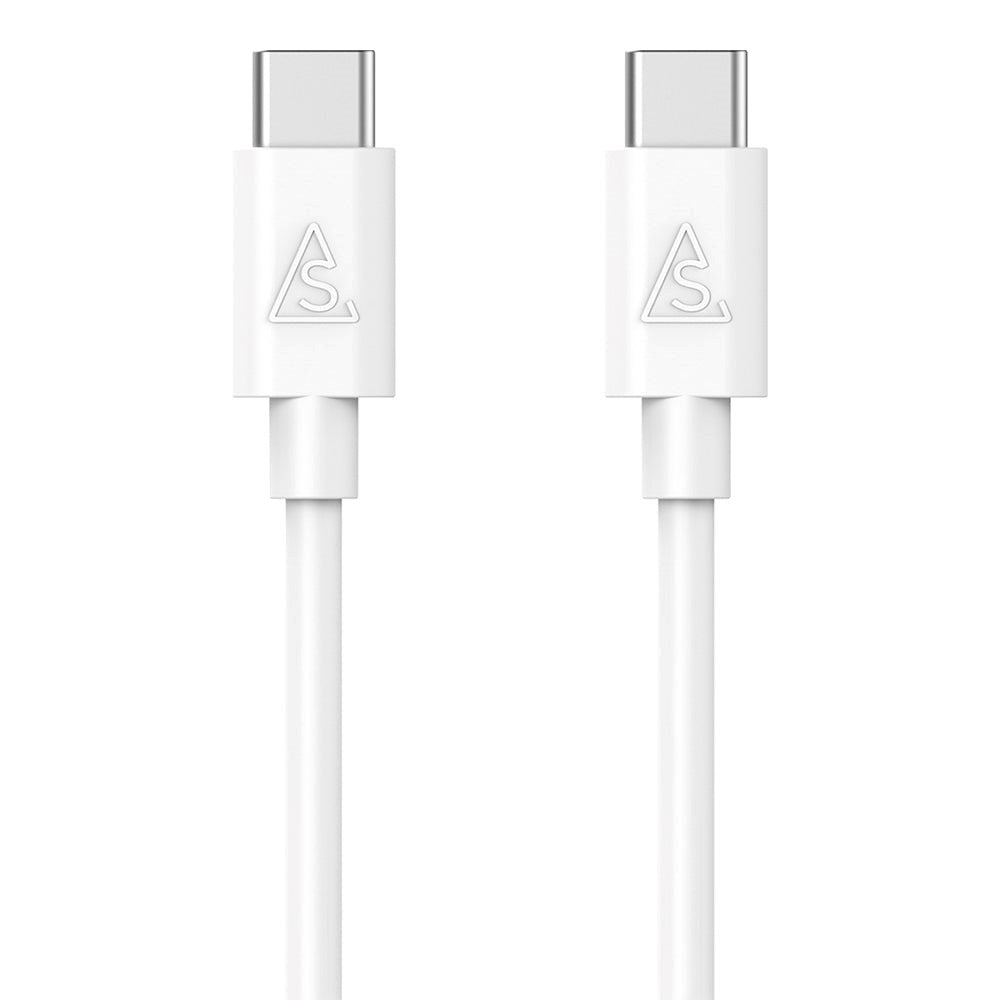 Smartline (3A/15W) USB-C til USB-C Kabel 1 med - Hvit