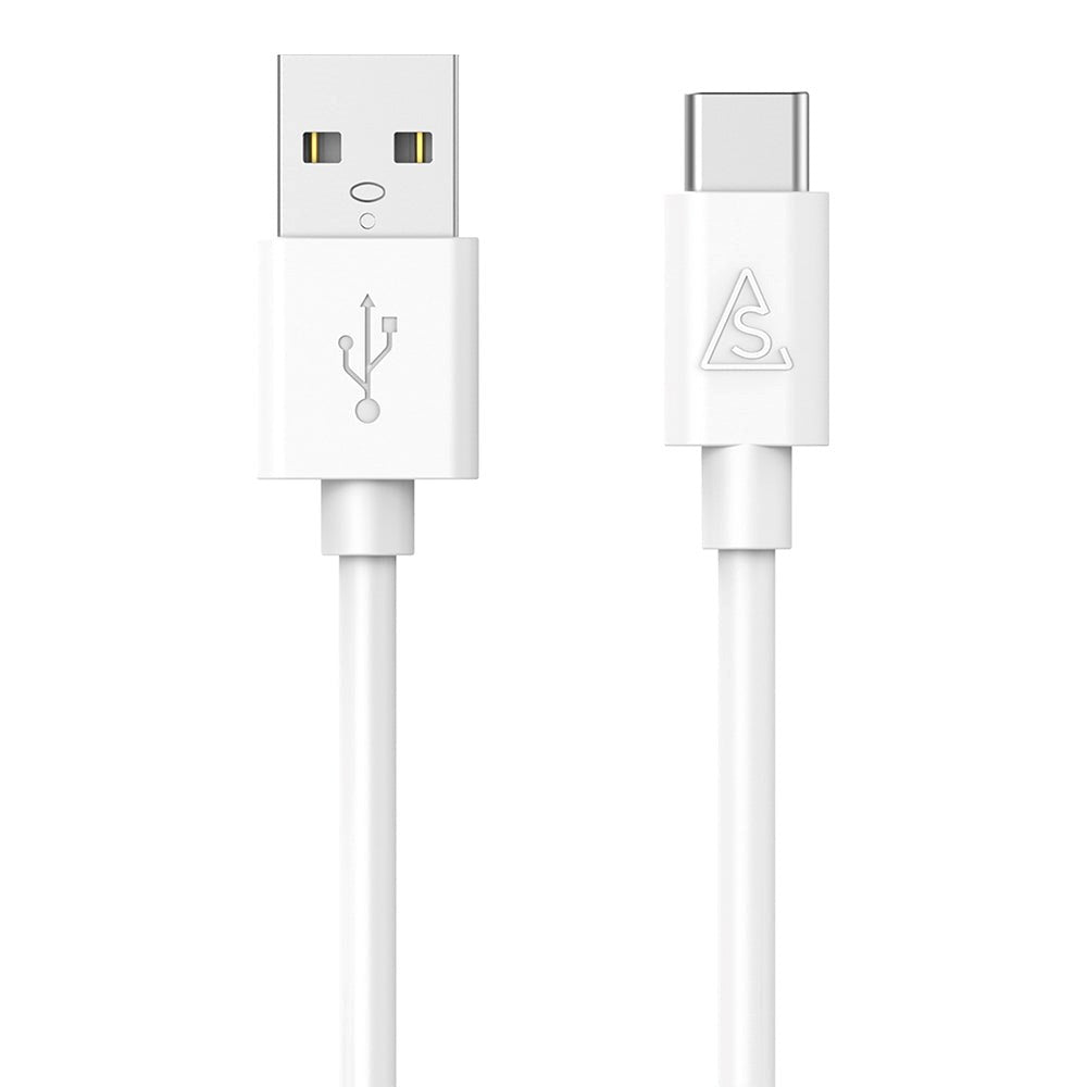 Smartline (3A/15W) USB2.0 - USB-C Kabel 1 med - Hvit