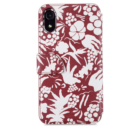 Holdit iPhone XR Wallet Magnet Deksel - Stockholm Tropical White