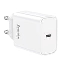 Smartline PD (Power Delivery) 30W Vegglader m. USB-C - Hvit