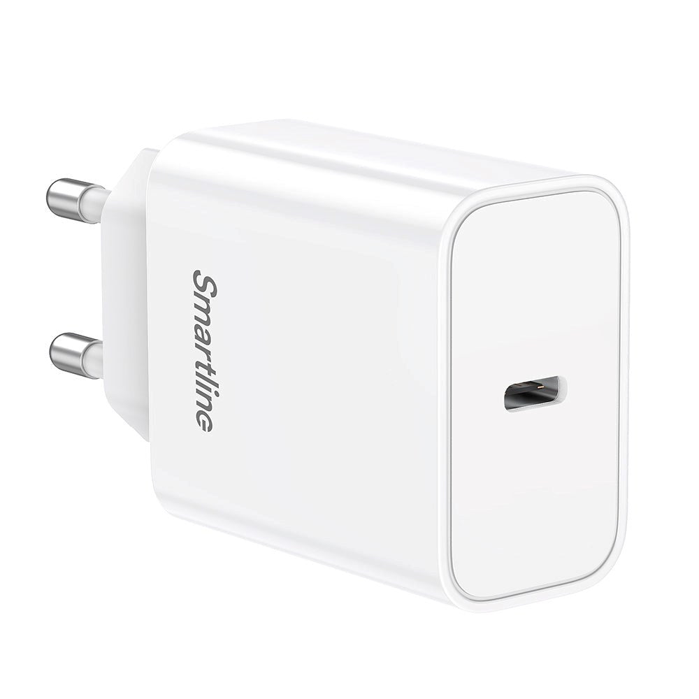 Smartline PD (Power Delivery) 30W Vegglader m. USB-C - Hvit