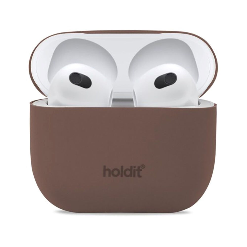 Holdit Nygård Silikon Deksel Til AirPods (3. gen.) - Dark Brown