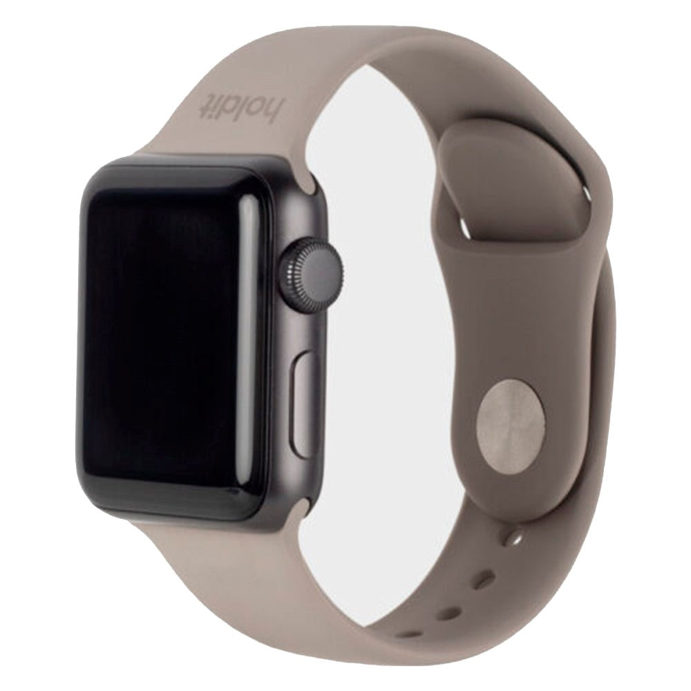 Apple Watch (38/40/SE/41/42mm) Holdit Silikon Klokkearmbånd - Taupe