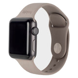 Apple Watch (42/44/SE/45/46/49mm) Holdit Silikon Klokkearmbånd - Taupe