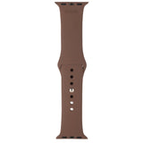 Apple Watch (42/44/SE/45/46/49mm) Holdit Silikon Klokkearmbånd - Dark Brown