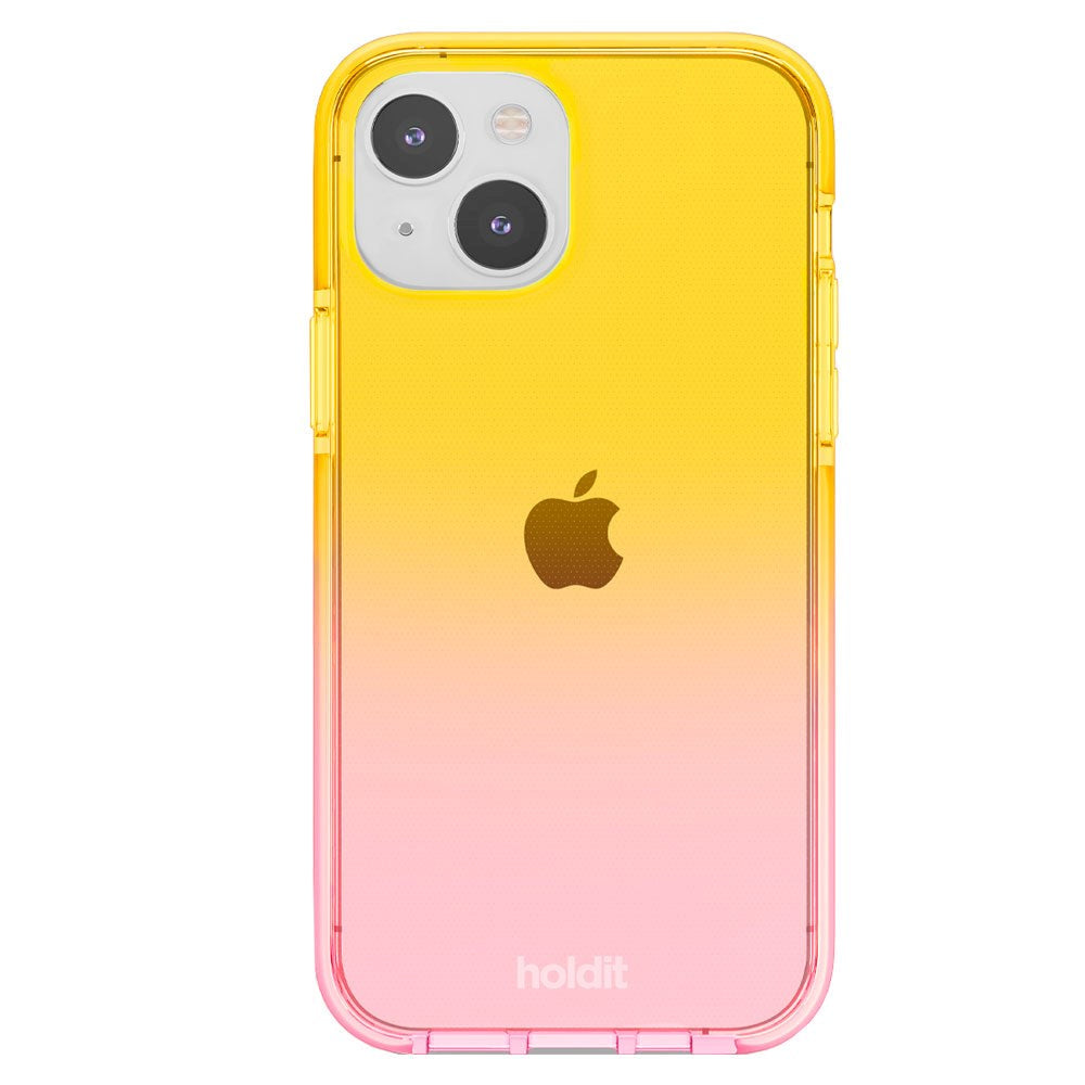 Holdit iPhone 14 / 13 Seethru Deksel - Gradient Bright Pink/Orange Juice