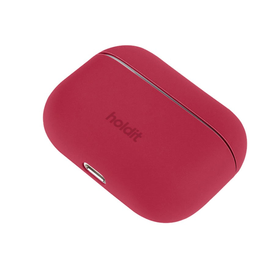 Holdit Silikondeksel Til AirPods Pro 2 / Pro - Red Velvet