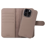 Holdit iPhone 15 Pro Wallet Case Magnet Plus - Flip Deksel - Mocha Brown