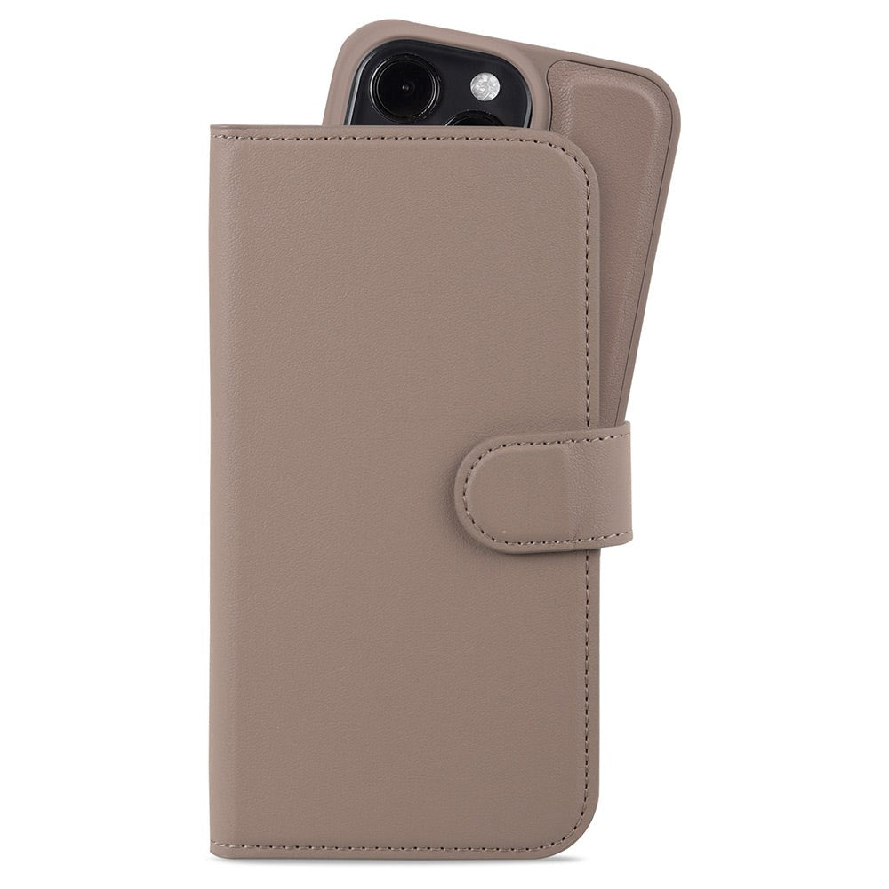 Holdit iPhone 15 Pro Wallet Case Magnet Plus - Flip Deksel - Mocha Brown