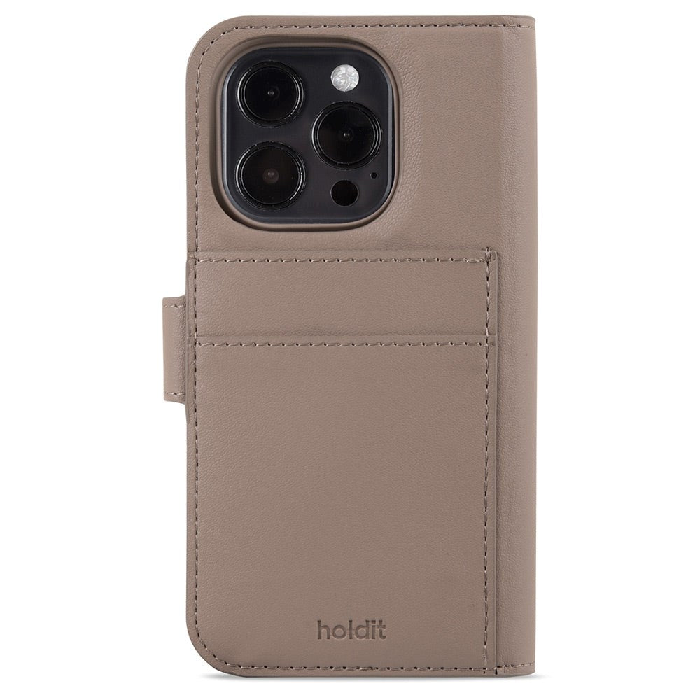 Holdit iPhone 15 Pro Wallet Case Magnet Plus - Flip Deksel - Mocha Brown