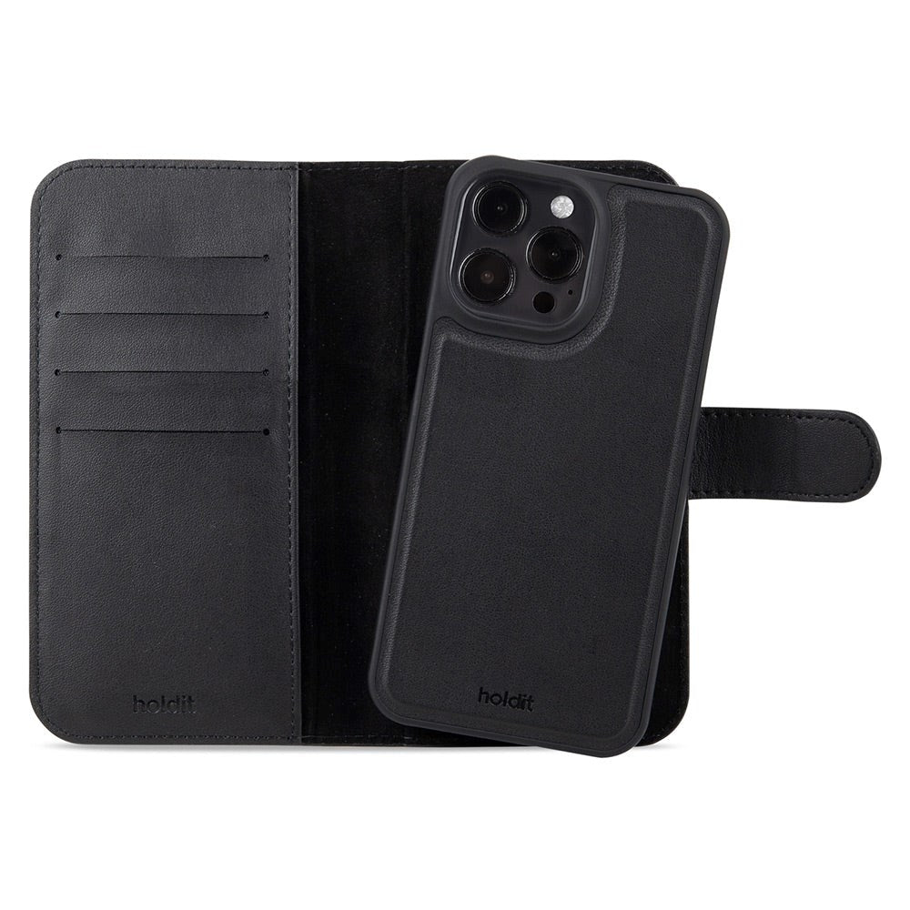 Holdit iPhone 15 Pro Max Wallet Case Magnet Plus - Flip Deksel - Black